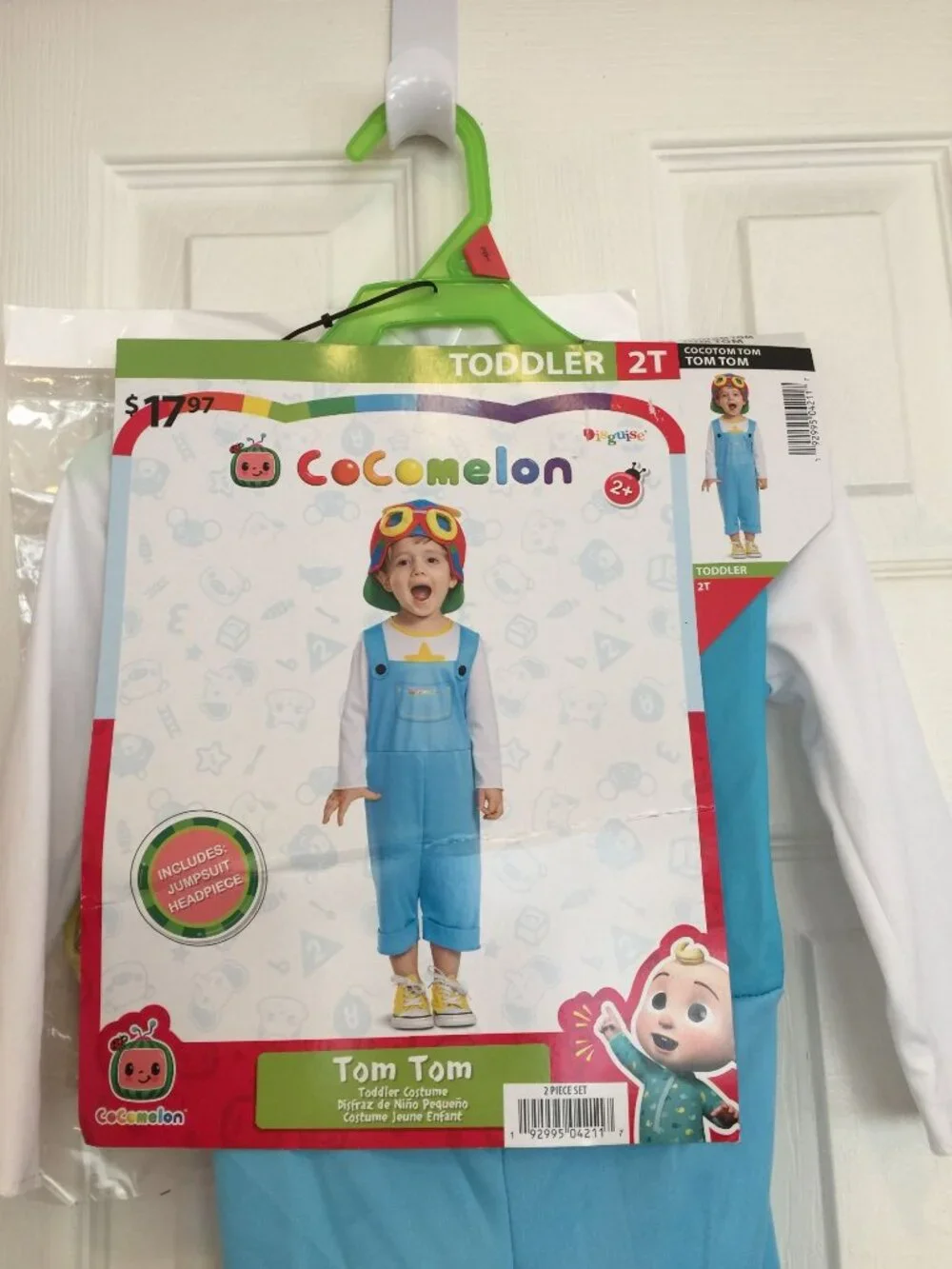 COCOMELON Toddler 2T TOM TOM Costume Jumpsuit Headpiece